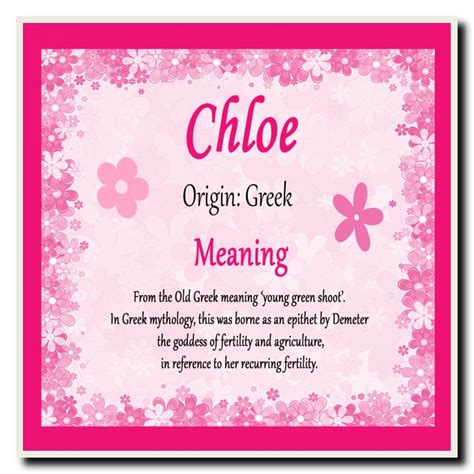 meaning behind the name chloe